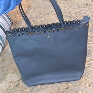 Gray Leather Kate Spade Tote bag